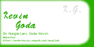 kevin goda business card